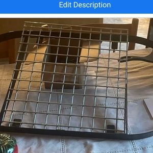 Hanging pot and pan rack with hooks and hanging screws